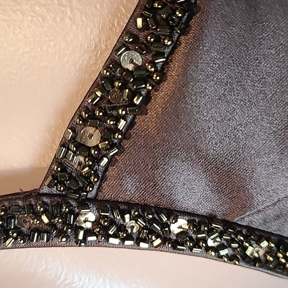 Vintage Brown Maxi Dress gown evening wear Armani Prada esque - Picture 2 of 8